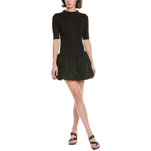 To My Lovers Womens  Bubble Mini Dress, Black